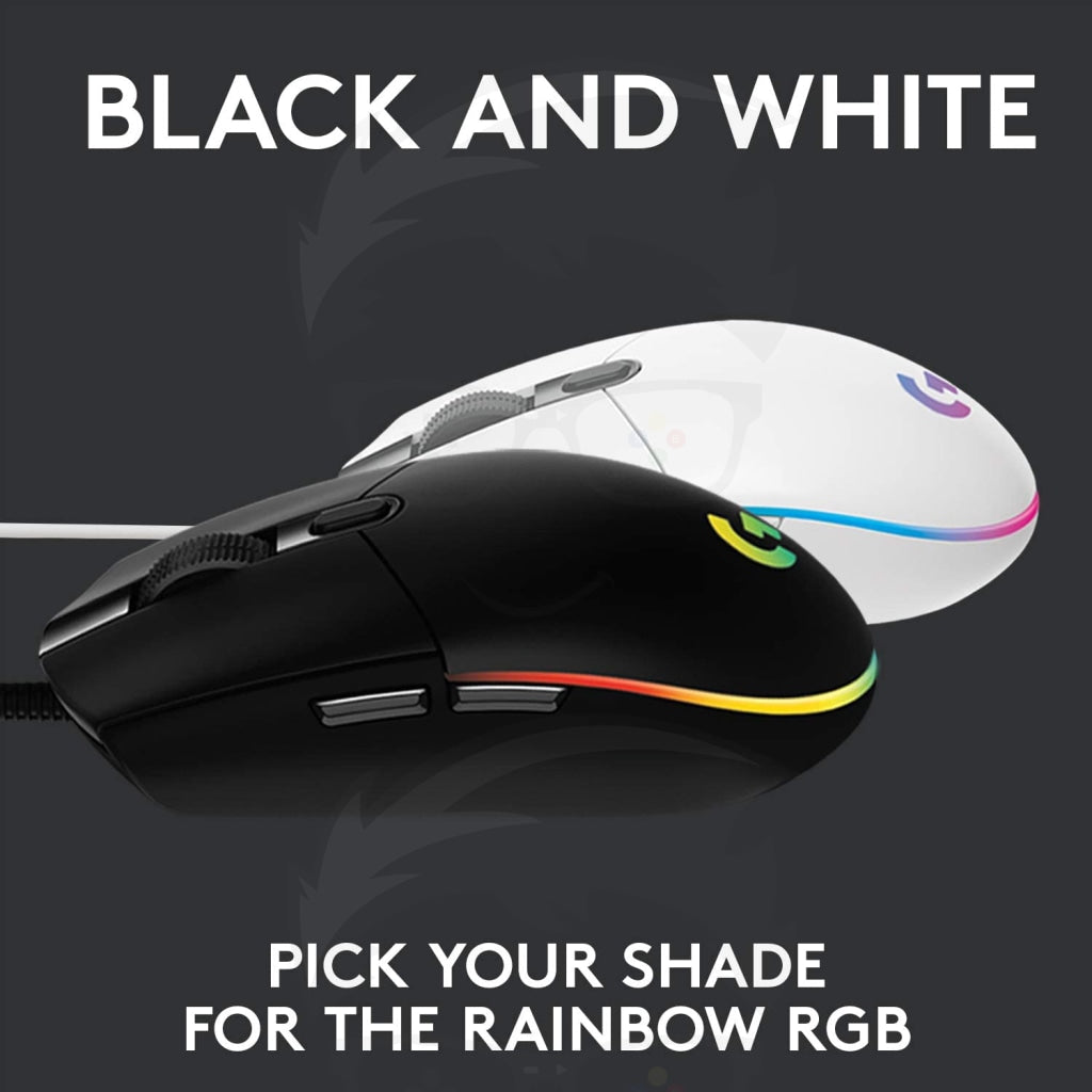 Logitech G203 Wired Gaming Mouse ( white / blue / black )