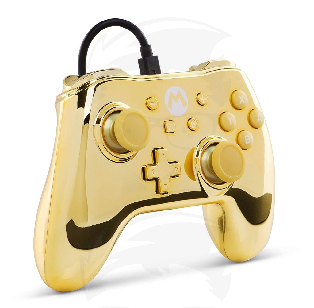 Wired Controller Chrome Gold Mario - Switch