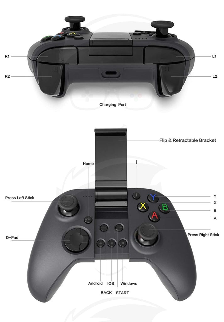 Game Controller Mygt Bluetooth Wireless Gaming Gamepad For Android Smartphone Windows Pc Ps3 Vr Tv