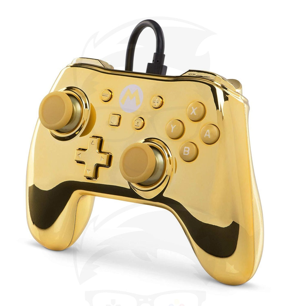 Wired Controller Chrome Gold Mario - Switch