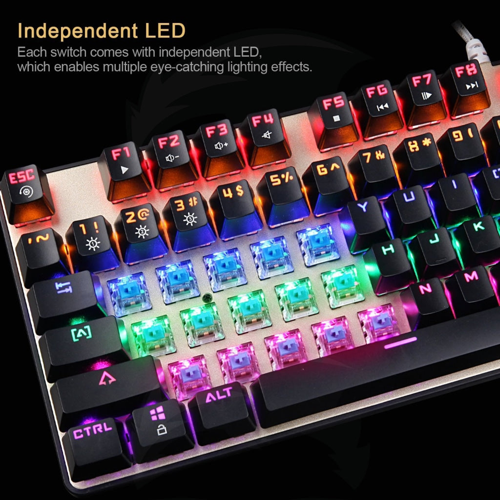 Sades K10 Led Backlit Wired Usb Mechanical Gaming Keyboard