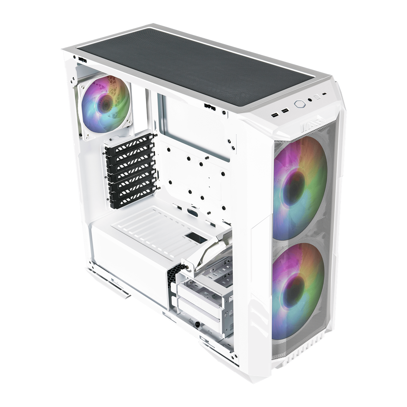 COOLER MASTER HAF 500 ARGB White Mid Tower White Gaming Case