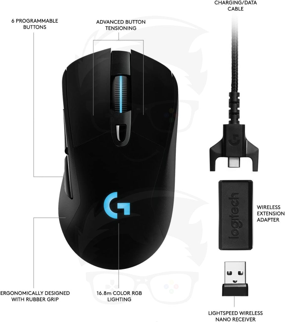 Logitech G703 LIGHTSPEED Wireless Hero- Gaming Mouse