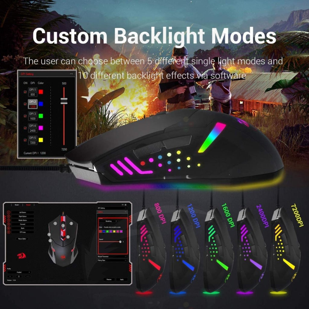 Redragon M601 RGB 7-Button GAMING MOUSE