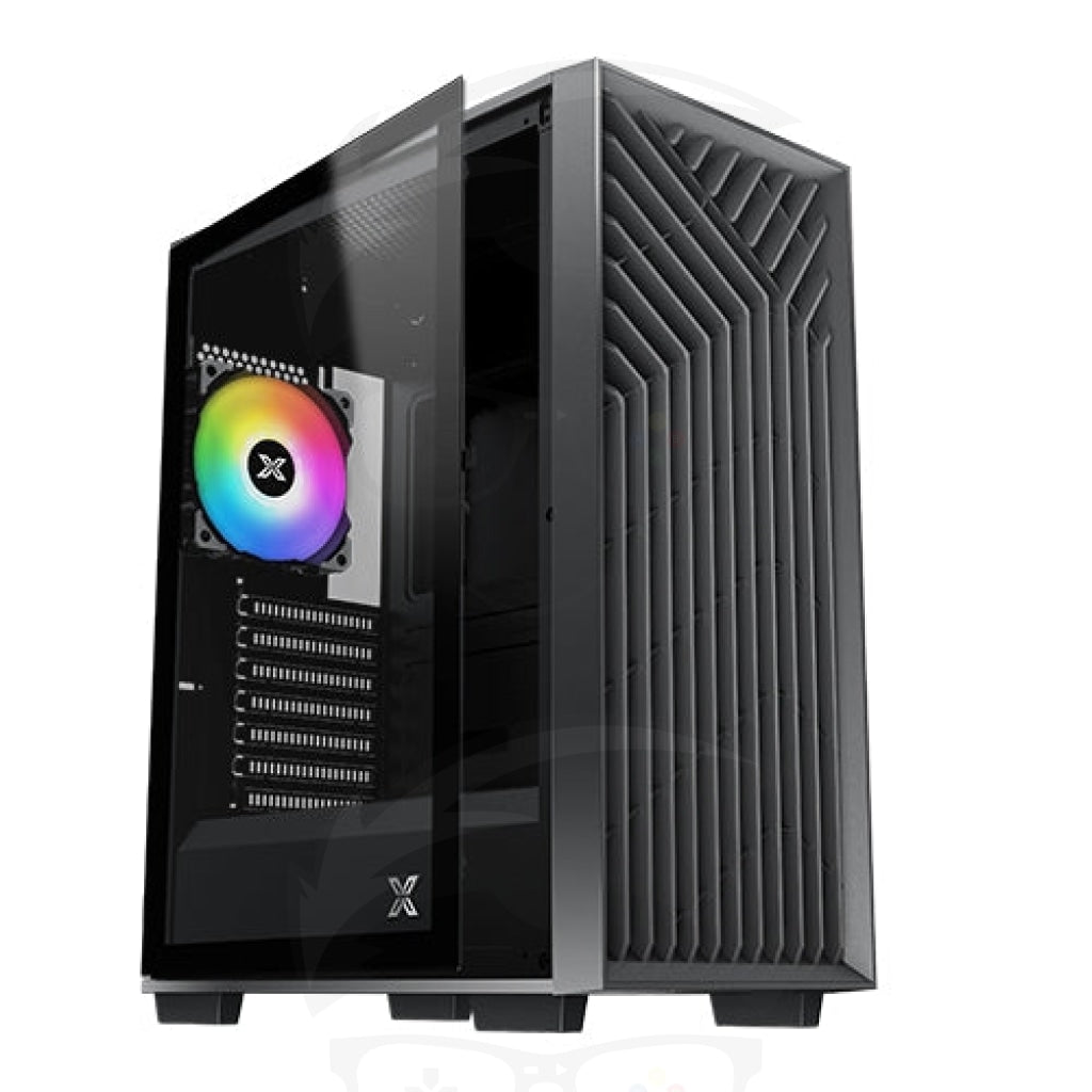 XIGMATEK LUX G SHADOW ATX Black Acrylic Fan & ARGB Fan Control GAMING CASE